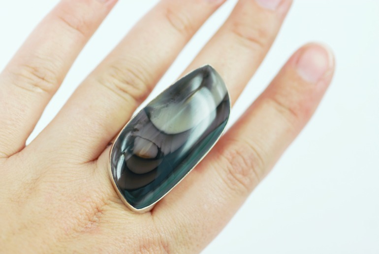 sterling silver royal imperial jasper ring