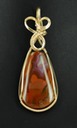 laguna agate wire wrapped sculpted 14k gold filled cab cabochon pendant jewelry