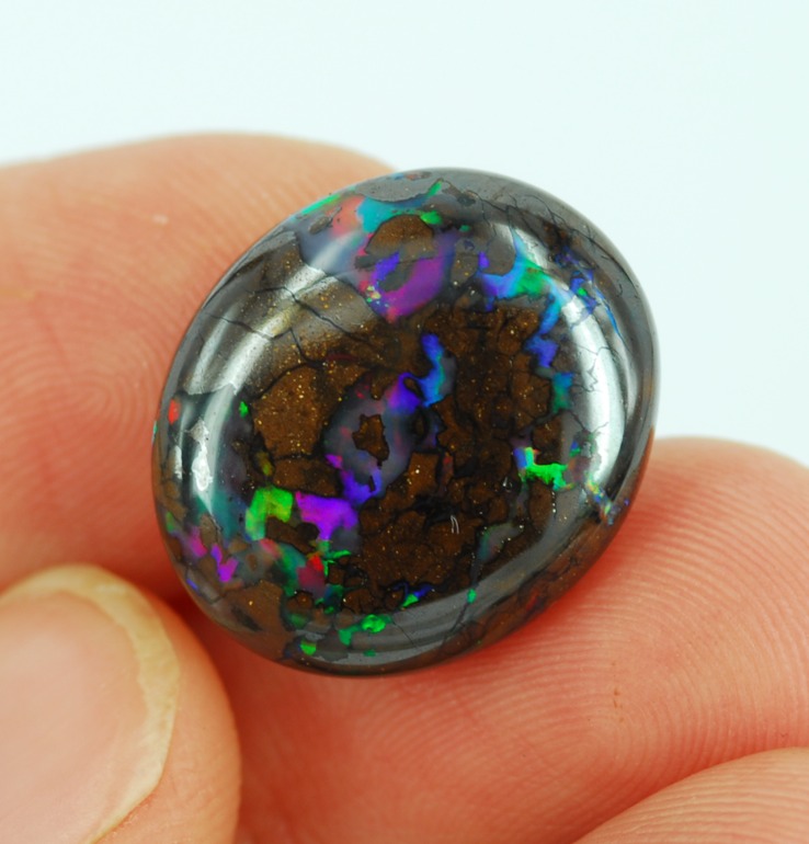 Australian matrix opal cabochon