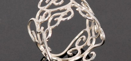 sterling silver filigree ring