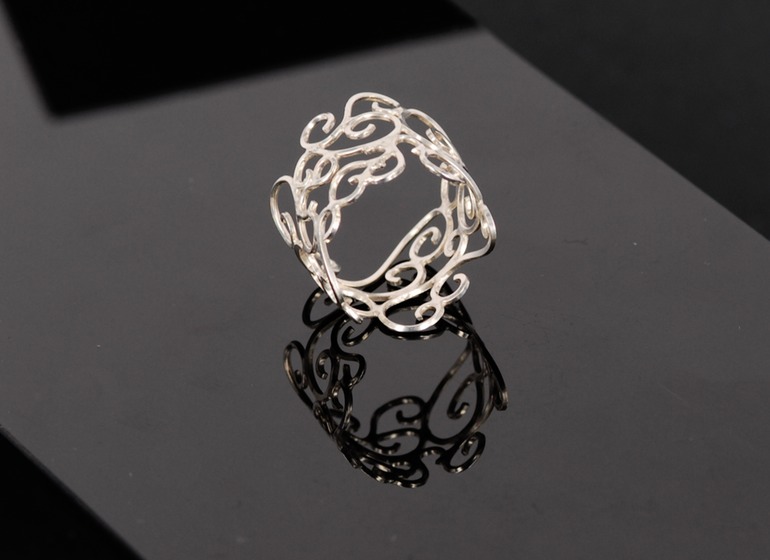 sterling silver filigree ring