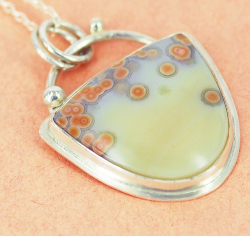 ocean jasper sterling silver necklace