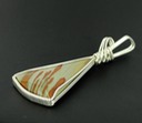 owyhee jasper wire wrapped sculpted sterling silver cab cabochon pendant jewelry