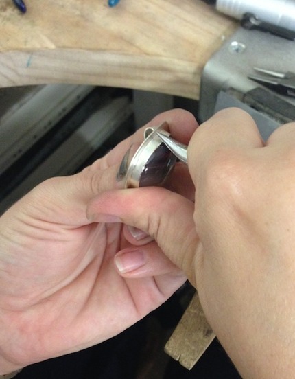 burnish the bezel