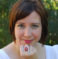 eleanor holland red horn coral sterling silver ring